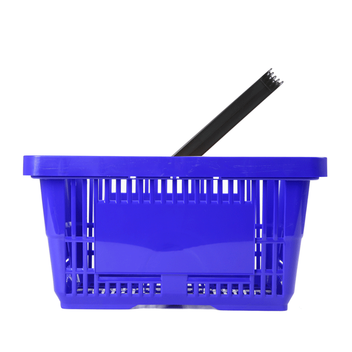 Produktbild von Praktischer Einkaufskorb Aus Kunststoff, 22 Liter Volumen, Stapelbar Und Bis 30 Kg Belastbar – Ideal Für Markt, Verkauf Oder Lager